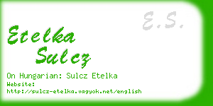 etelka sulcz business card